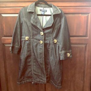 Baccini Denim Jacket bell sleeves button down